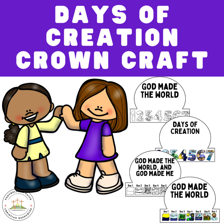 Days of Creation Crown | Bible Craft for Kids | Creation Activity