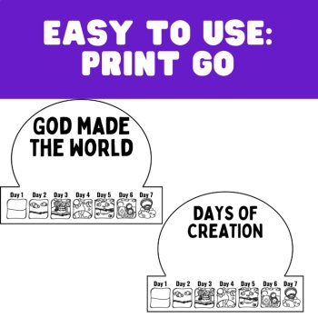 Days of Creation Crown | Bible Craft for Kids | Creation Activity, image 2