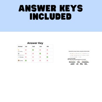 Noah's Ark Activities for Kids| Logic Puzzle, Decoder, and Would You Rather, image 4