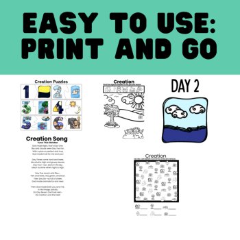 Creation Bible Lesson Unit |Kids Bible Curriculum Ages 4–12| Sunday School, image 3
