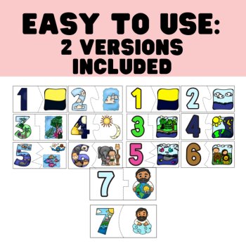 Creation Story Matching Game + Discussion Questions | Bible Activity, image 2