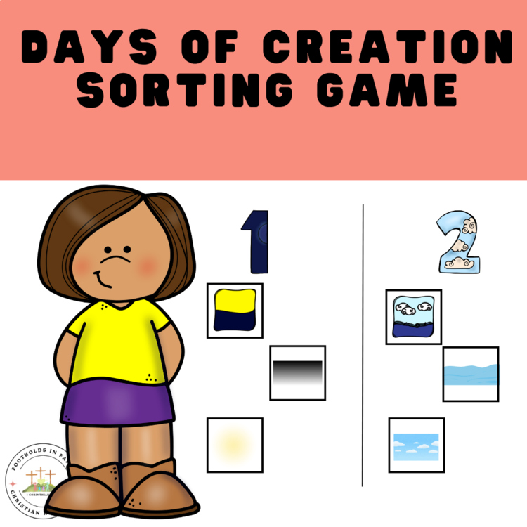 Creation Sorting Game | Days of Creation Bible Activity