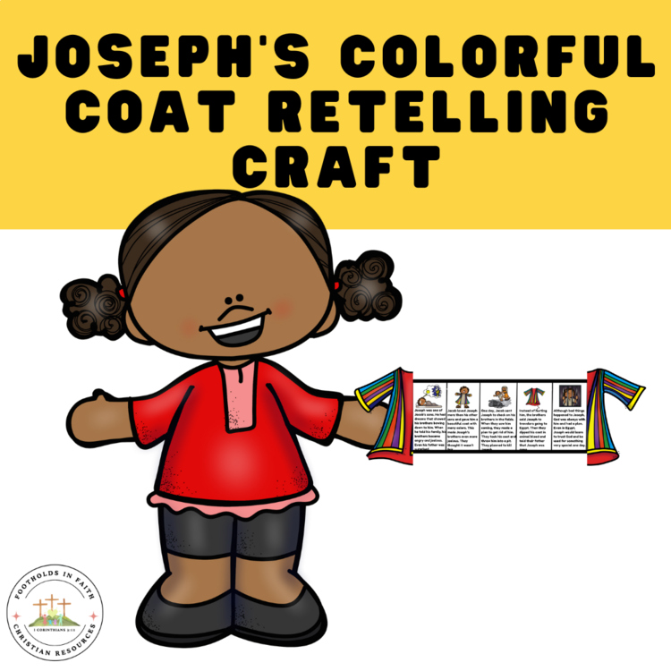 Joseph’s Colorful Coat Retelling Craft | Bible Story Activity