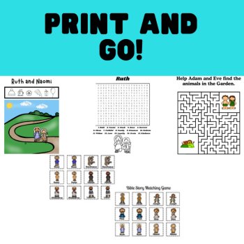 Bible Activity Bundle| Mazes, Hidden Pictures, Word Searches, etc., image 3