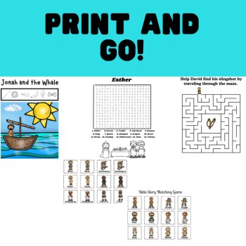 Bible Activity Bundle| Mazes, Hidden Pictures, Word Searches, etc., image 4