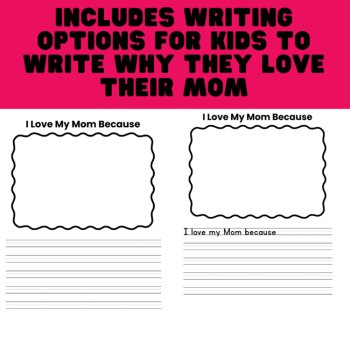 Mother’s Day Directed Drawing with Writing Prompts (Includes a Religious Option), image 3