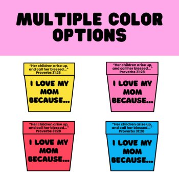 Mother’s Day Flower Craft | “I Love My Mom Because” Bible Verse Activity Craft, image 2