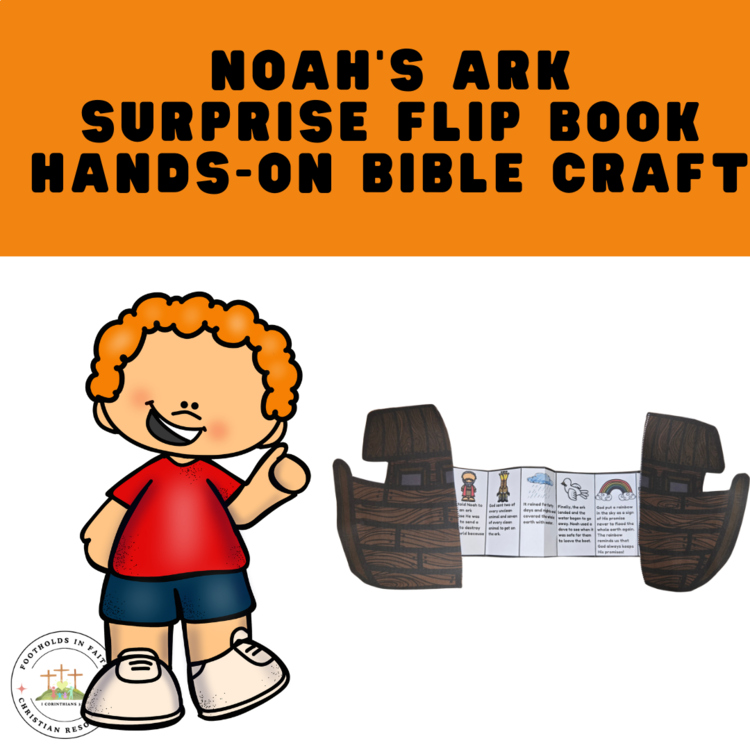 Noah’s Ark Bible Story Craft | Printable Pull-Out Retelling Activity