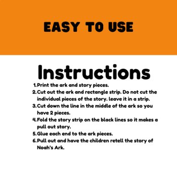 Noah’s Ark Bible Story Craft | Printable Pull-Out Retelling Activity, image 4