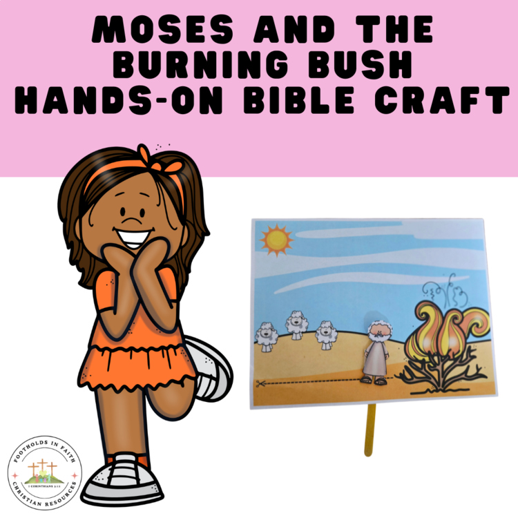 Moses and the Burning Bush Movable Craft | Bible Story Activity
