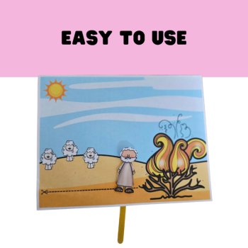 Moses and the Burning Bush Movable Craft | Bible Story Activity, image 4