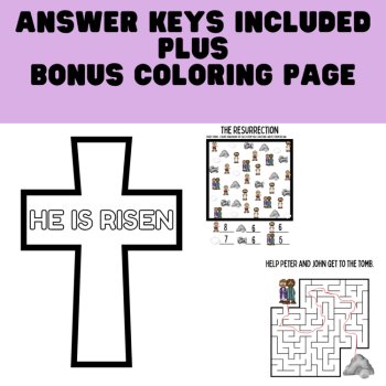 Resurrection Activity Pack | Easter Bible Worksheets & Mazes | He Is Risen, image 4