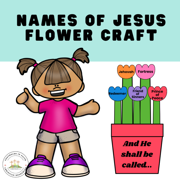 Names of God Flower Craft – Hands-On Bible Activity for Kids