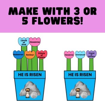 He Is Risen Flower Craft | Easter Bible Activity, image 3
