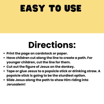Palm Sunday Easter Week Craft for Sunday School, Homeschool, Christian School, image 4