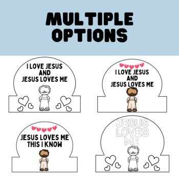 Jesus Loves Me Crown Bible Lesson Craft, image 2
