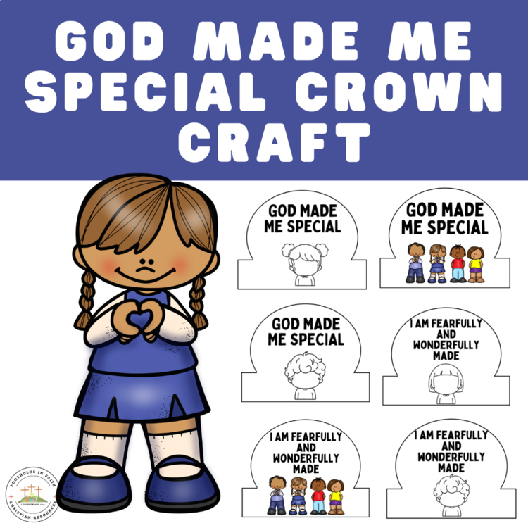 God Made Me Special Bible Activity Crown Craft