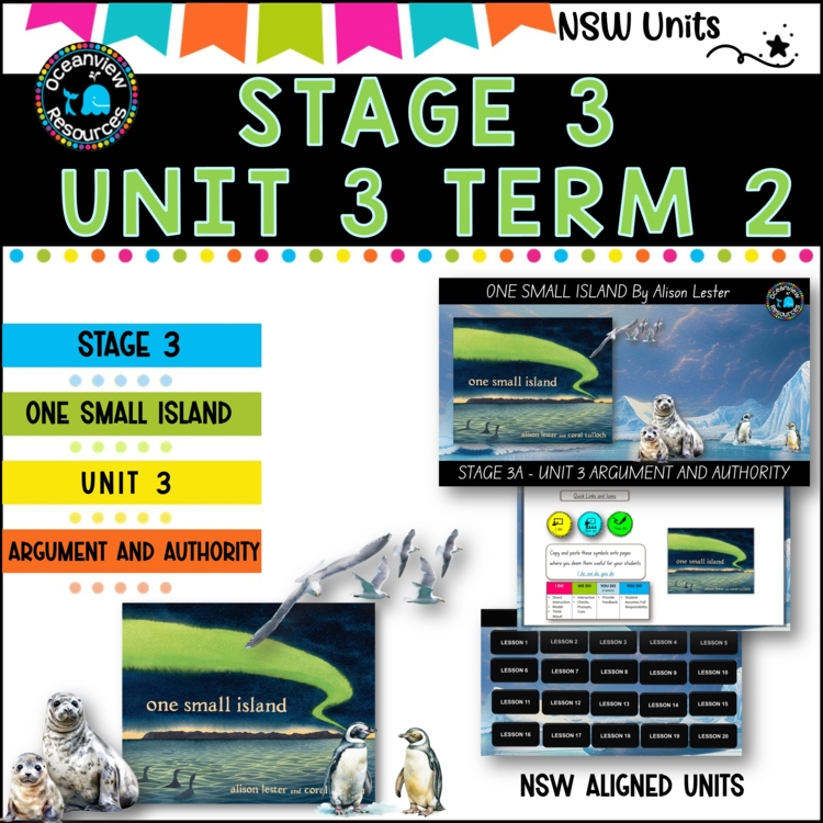 ONE SMALL ISLAND by A Lester  NSW DET Stage 3 Unit 3 Term 1A Year B Component B