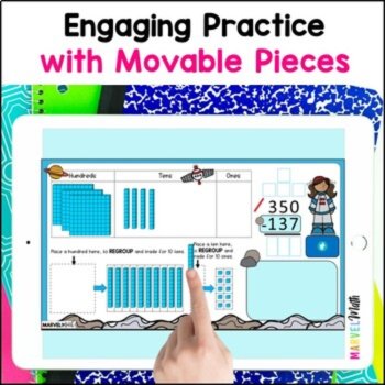 3 Digit Subtraction with Regrouping Digital Bundle - Google Slides and Forms, image 3