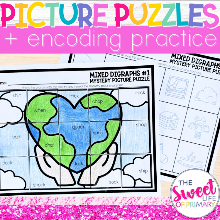 Earth Day Mystery Picture Puzzles Phonics Worksheets