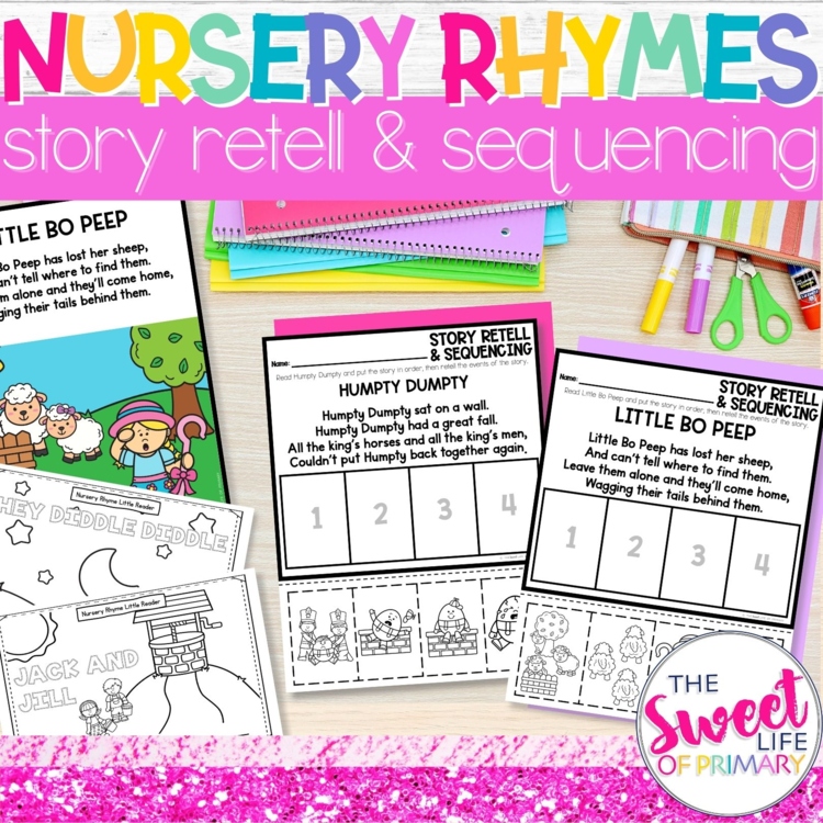 Nursery Rhyme Story Retell & Sequencing Activities