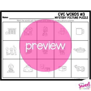 Winter Mystery Picture Puzzles Phonics Worksheets | Science of Reading Centers, image 3