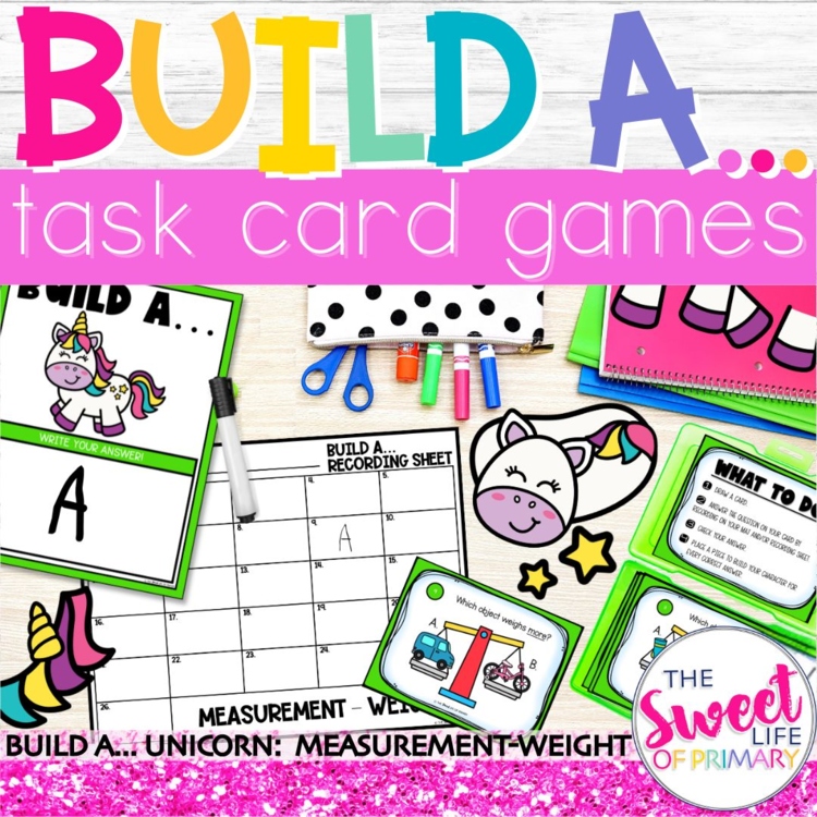 Measurement Task Card Game | Weight
