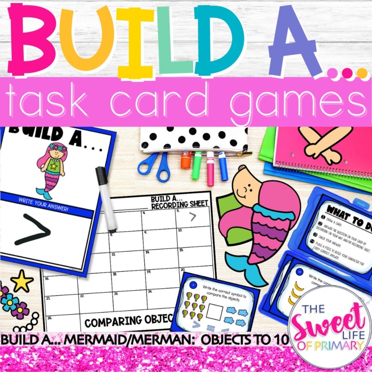 Comparing Objects to 10 Task Card Game