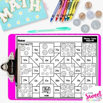 Money Math Mazes | Counting Coins, image 3