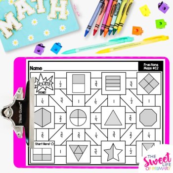 Fraction Math Mazes, image 2
