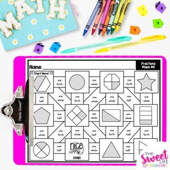 Fraction Math Mazes, image 3