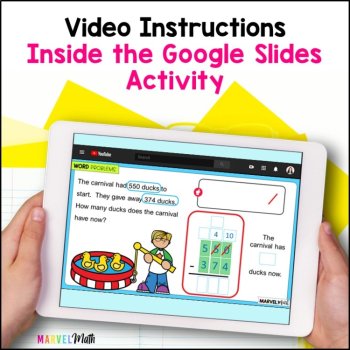 3 Digit Subtraction with Regrouping #7 - Google Slides - Word Problems, image 2