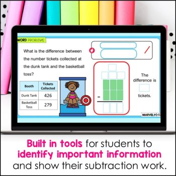 3 Digit Subtraction with Regrouping #7 - Google Slides - Word Problems, image 4
