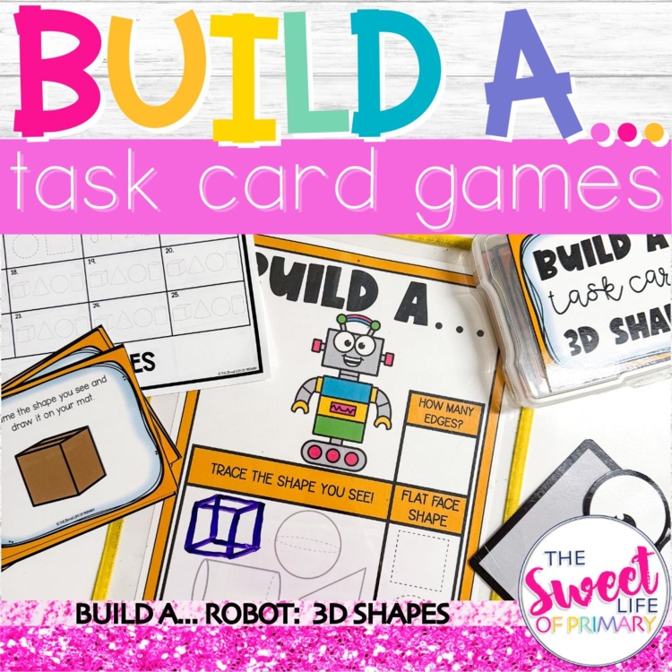 3D Shapes Task Card Game