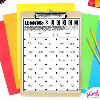 CVC Short Vowel Dots & Boxes Bundle, image 2
