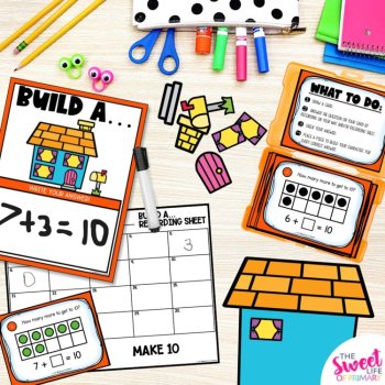 Make 10 Task Card Game | Missing Addends, image 2