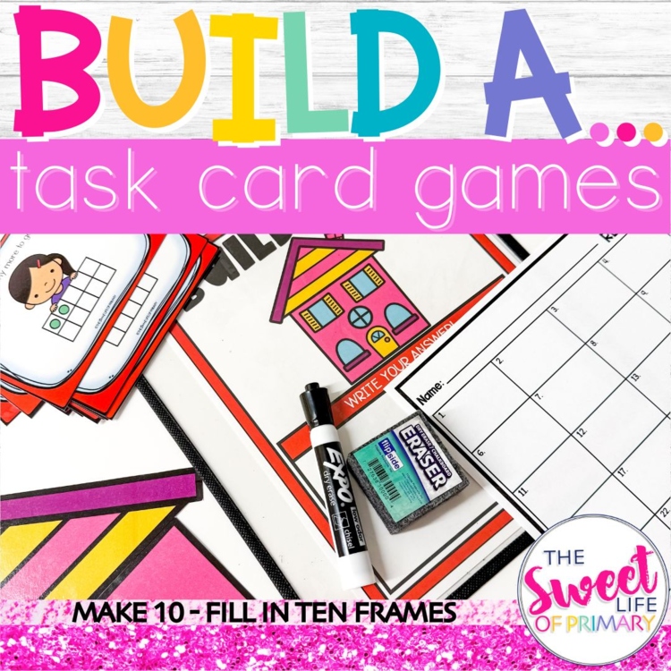 Make 10 Task Card Game | Fill in Ten Frames