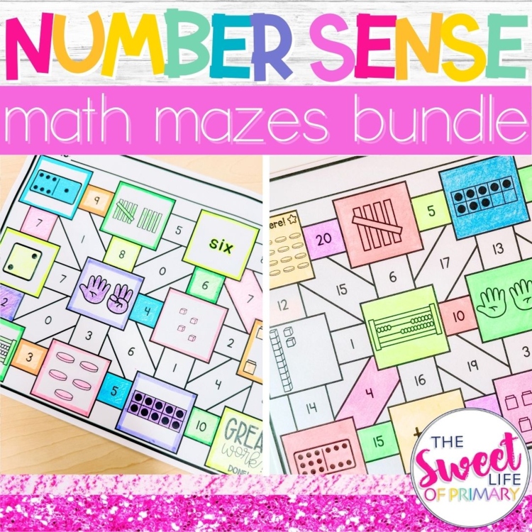 Number Sense Math Mazes Bundle