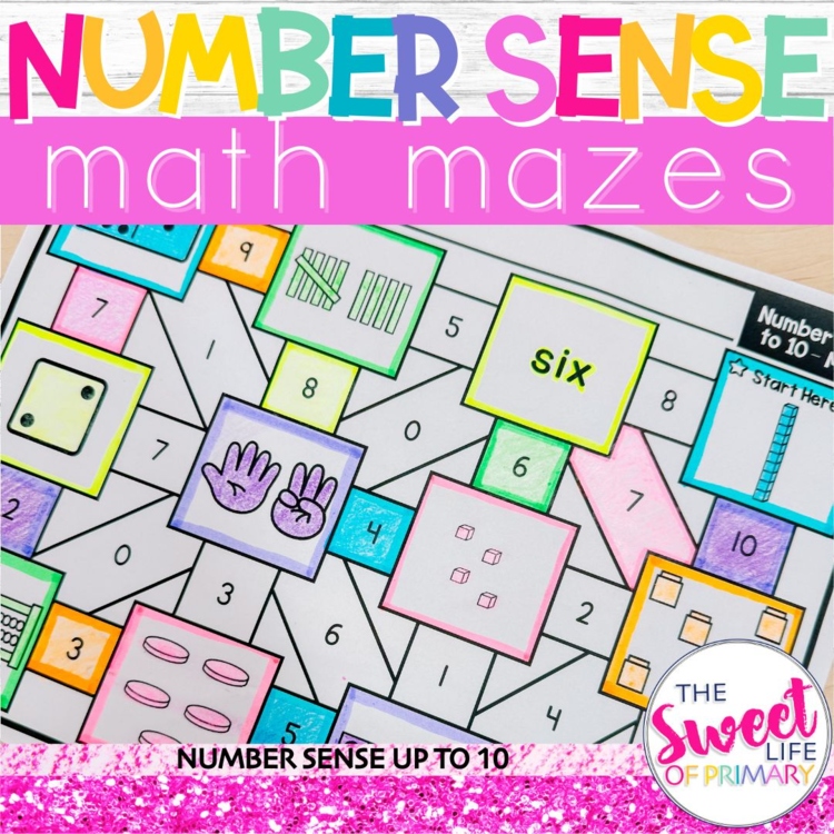 Number Sense Math Mazes | Up to 10