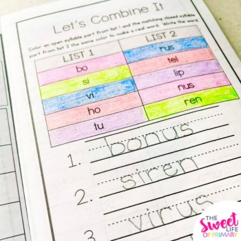 Instructional Syllable Books | Six Syllable Types Phonics Practice for Decoding, image 3