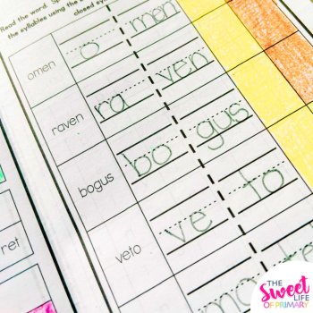 Instructional Syllable Books | Six Syllable Types Phonics Practice for Decoding, image 4