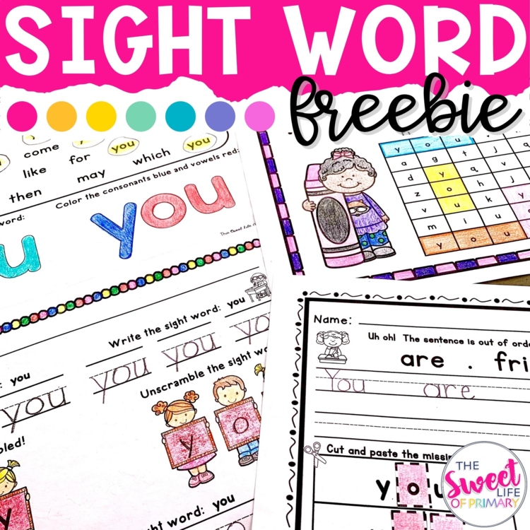Sight Word Practice Worksheets FREEBIE!