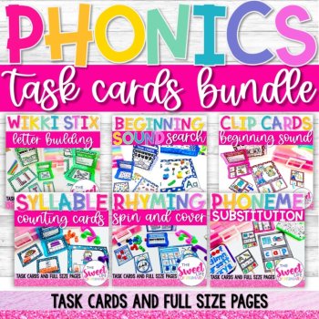 Phonics Task Cards Bundle, image 2
