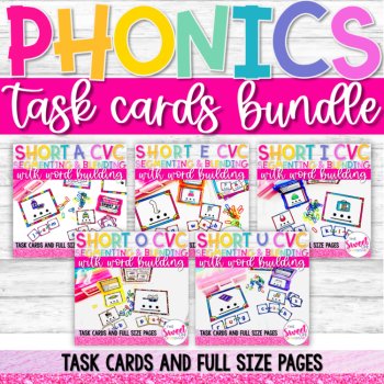Phonics Task Cards Bundle, image 3