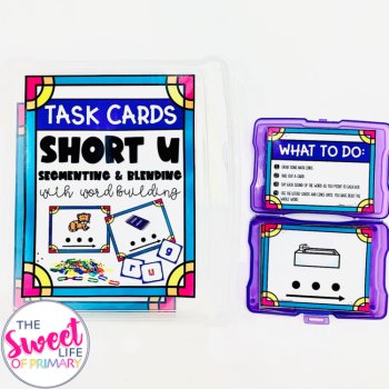 CVC Segmenting & Blending Task Cards | Short u, image 4