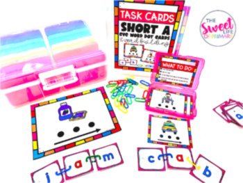 CVC Segmenting & Blending Task Cards | Short a, image 2