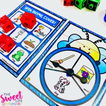 Rhyming Spin and Cover Task Cards, image 2