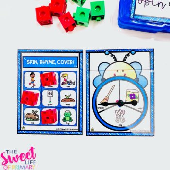 Rhyming Spin and Cover Task Cards, image 3