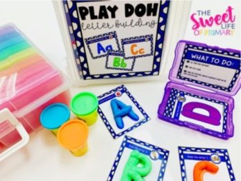 Alphabet Play Doh Task Cards Bundle Set, image 2