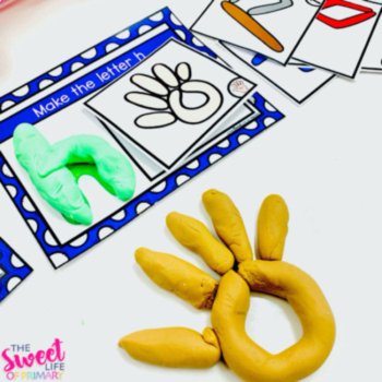 Alphabet Play Doh Task Cards Bundle Set, image 4